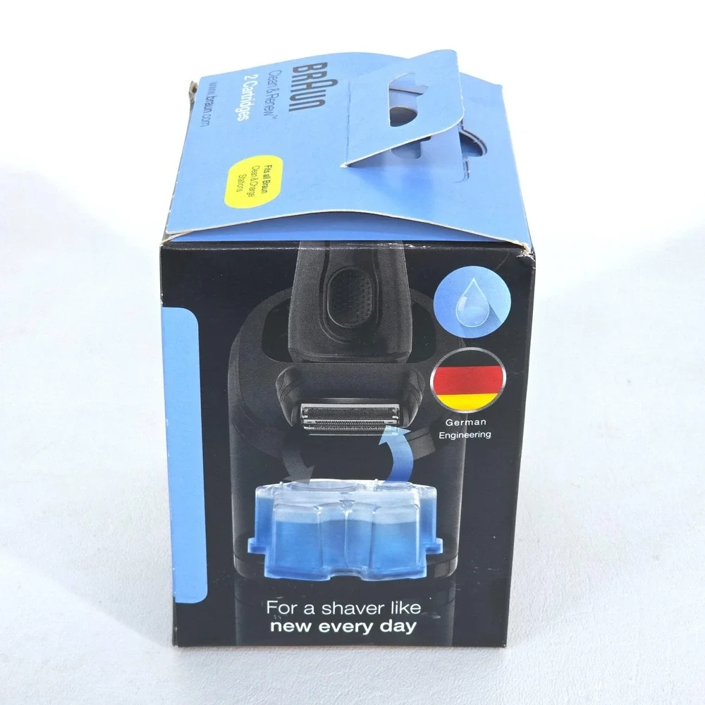 Braun Clean Renew Refill Lemon Fresh Cleaning Fluid 2 Cartridges New Shelf Pull